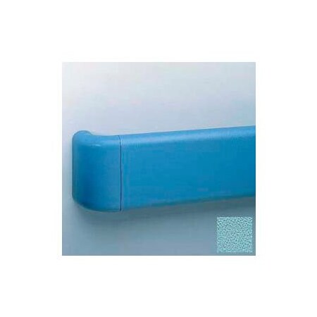 Pawling Heavy-Duty 5.5" Face Handrail/Wall Guard W/Reinforced Return & Retainer, 12' Long, Stormy Bl BR-530-12-382